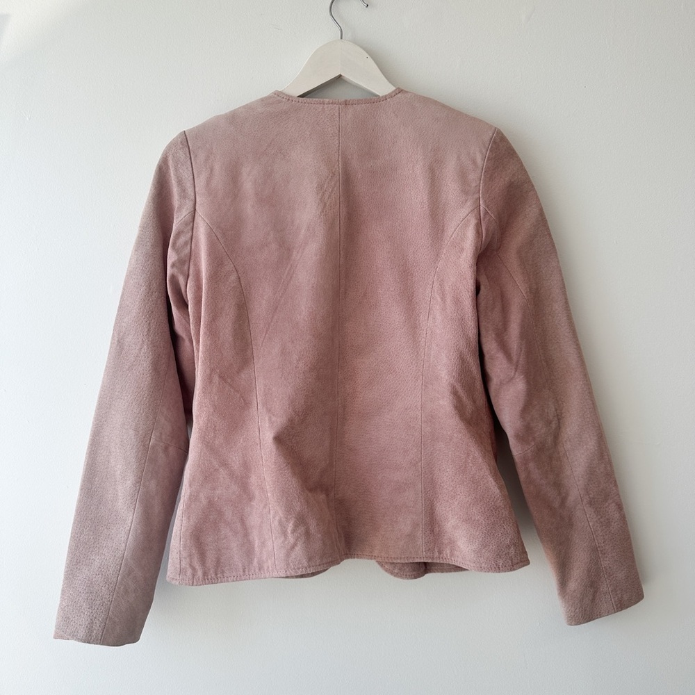 Suede Jacket “Beechers Brook-Fairweather”-Blush Pink Genuine Leather- Size:Small - Picture 2 of 11